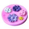 Molde de silicona flores 3D