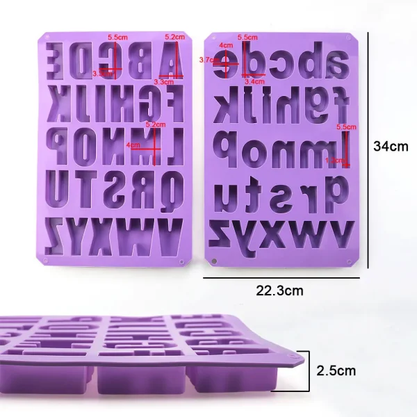 Molde de silicona con abecedario
