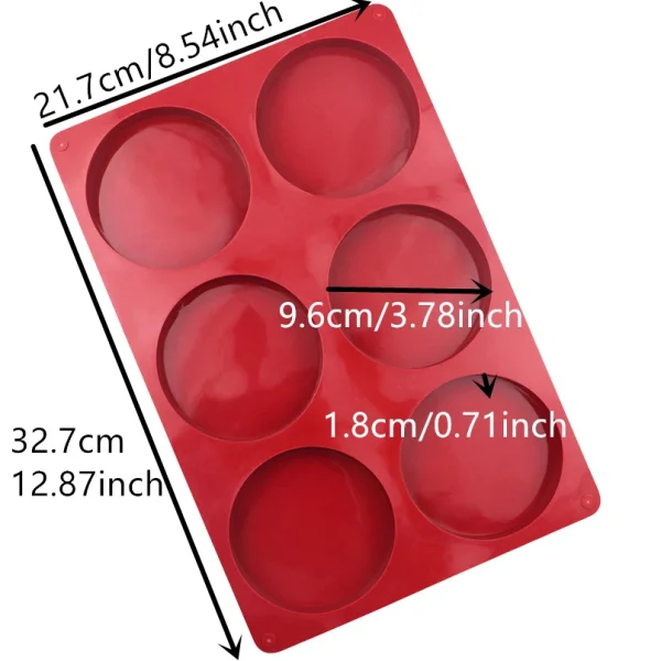 Molde cilíndrico de silicona