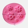 Molde de silicona flores 3D