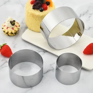 Aros de reposteria de acero inoxidable redondos